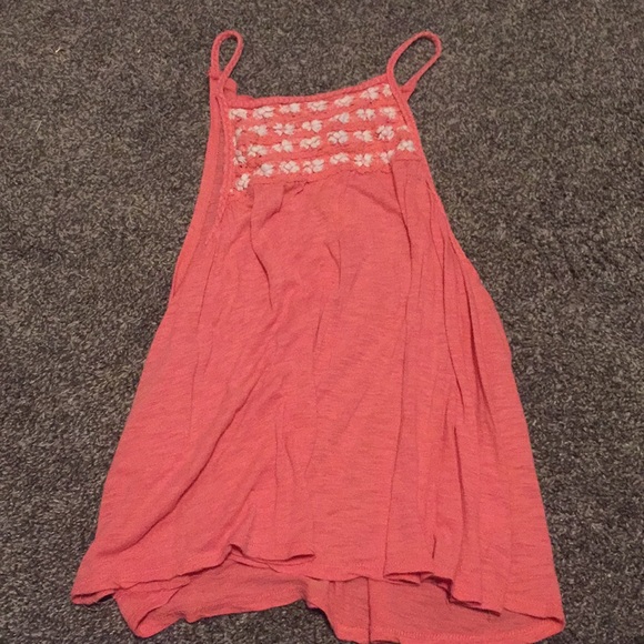Cape Juby Tops - Crochet Pink spaghetti strap top